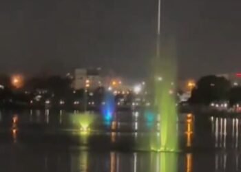 Belgaum lake get 7 new fountains on the request of MLA Asif Sait