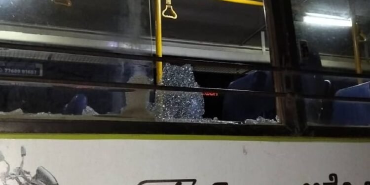 Two in custody for stone pelting at government buses in Belgaum