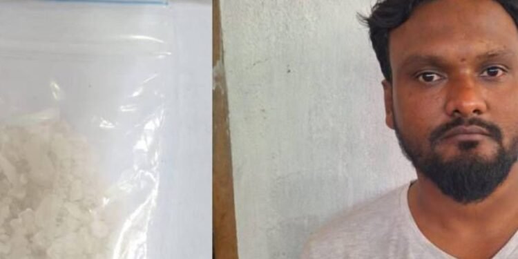 Prohibited MDMA narcotics worth over Three Lakhs seized in Belgaum