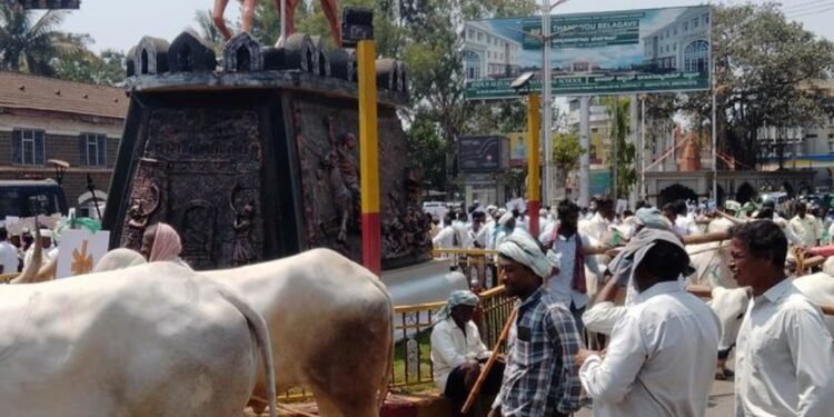 Farmers rally in Belgaum over delayed compensation payments