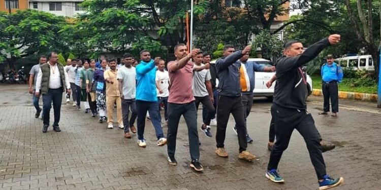 Sanitation workers joined the Independence Day parade in Belagavi for the first time; 33 sanitation workers, including 12 women