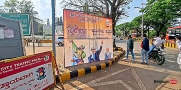 Sriram Sena installs Netanyahu banners in Belagavi, counters Khamenei posters