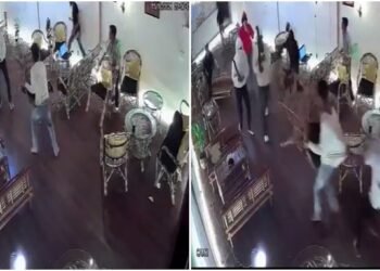 Four Veiled Men Attack Cafe Staff Member with Axes and Machetes on Racecourse Road in Belagavi