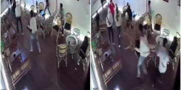 Four Veiled Men Attack Cafe Staff Member with Axes and Machetes on Racecourse Road in Belagavi