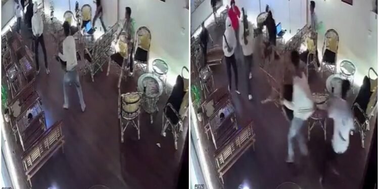 Four Veiled Men Attack Cafe Staff Member with Axes and Machetes on Racecourse Road in Belagavi